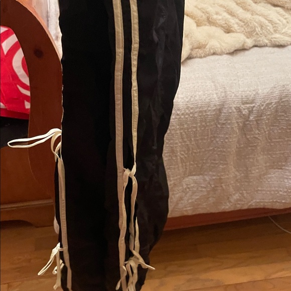 Black Track Pants with White Stripes - Picture 3 of 3